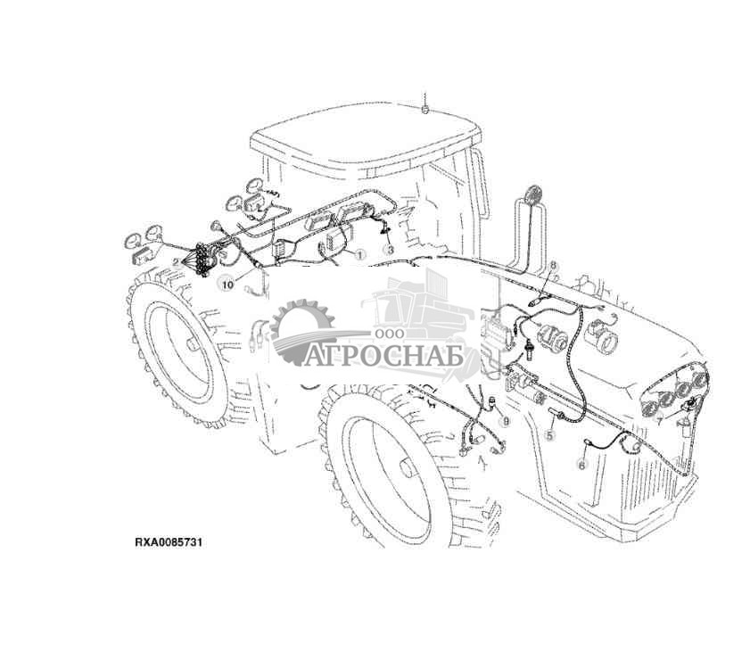 WIRING HARNESS-ENGINE AND CHASSIS 9120 (PST) 